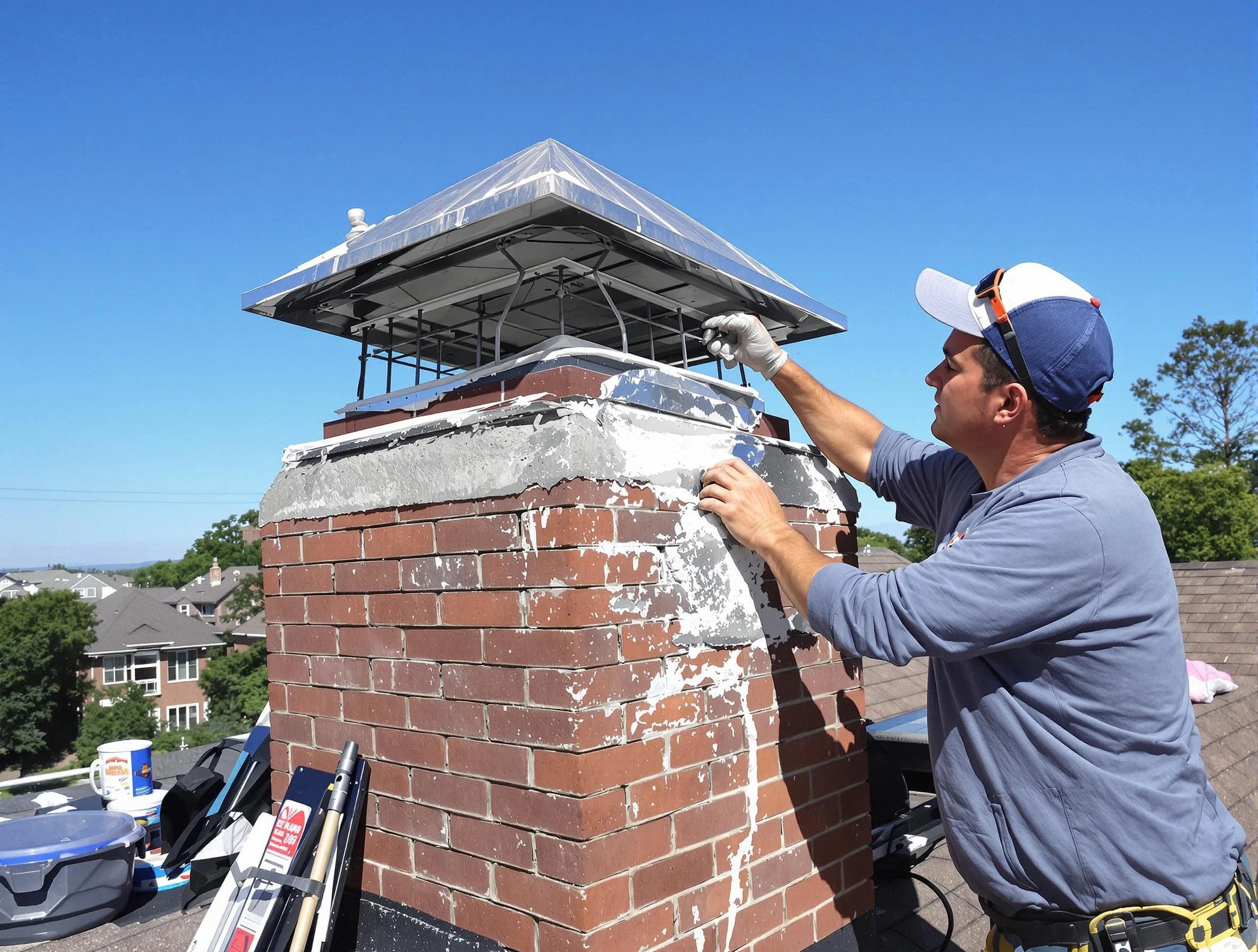 Chimney Crown Services service in Marshfield, MA